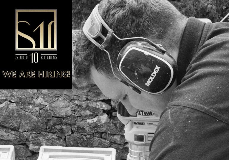 S10 Studios are hiring, this image displays kitchen fitter James fabricating components for a custom build